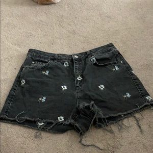 Black TopShop Mom Jean Shorts Size 10